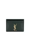 Saint Laurent Card Case In Fir Leaf
