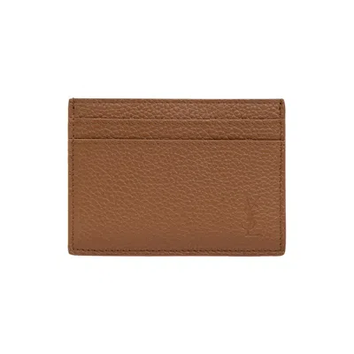Pre-owned Saint Laurent Card Case 'fox' | Brown | Men's Size Onesize