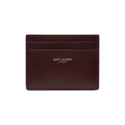 Pre-owned Saint Laurent Card Case 'hot Wine' | Red | Women's Size Onesize