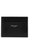 Saint Laurent Paris Logo Detailed Card Case In Black