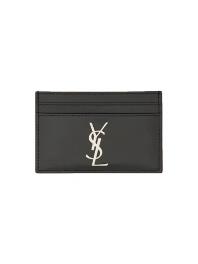 Saint Laurent Card Holder "cassandras" In Black