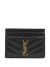 Saint Laurent Card Holder Decorated In Black
