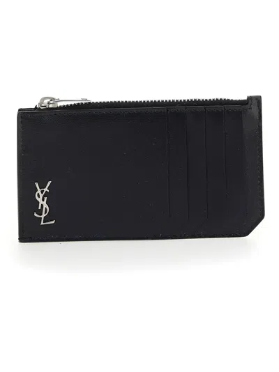 Saint Laurent Card Holder In Nero