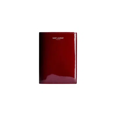 Pre-owned Saint Laurent Card Holder 'ribes Glaze' | Red | Men's Size Onesize