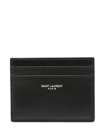 Saint Laurent Cardholder With Logo In Black