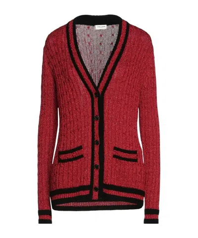 Saint Laurent Cardigan In Red