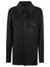 Saint Laurent Cargo Buttoned Shirt In Black