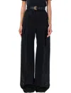 Saint Laurent Cassandre Cargo Trousers In Black