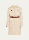Saint Laurent Short Cargo Pocket Zip Front Shirtdress In Multicolor