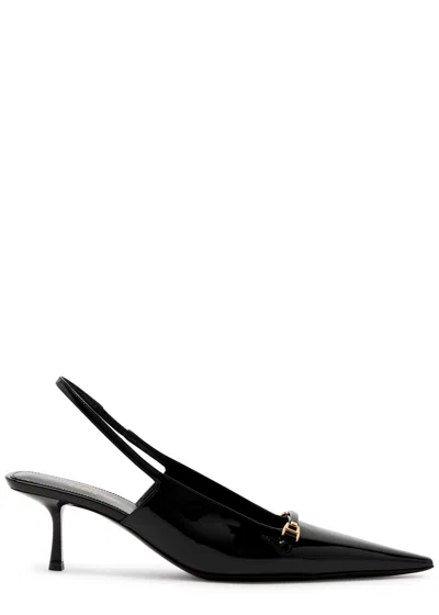 SAINT LAURENT SAINT LAURENT CARINE 55 PATENT LEATHER SLINGBACK PUMPS
