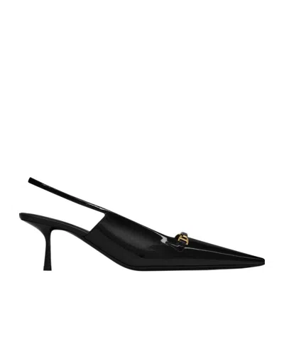 Saint Laurent Carine 55mm Patent-leather Pumps In Black