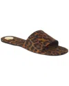 Saint Laurent Carlyle Leopard-print Grosgrain Sandals In Brown