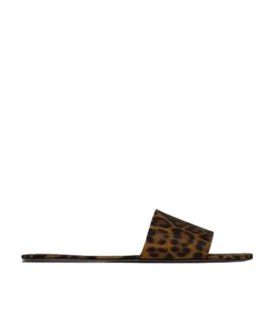 SAINT LAURENT SAINT LAURENT CARLYLE LEOPARD PATTERNED SANDALS