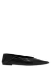 Saint Laurent Poppy Leather Ballet Flats In Black