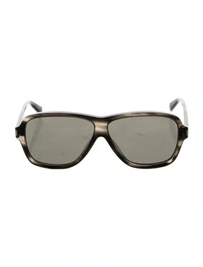 Pre-owned Saint Laurent Carolyn Square Sunglasses In Black