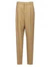 Saint Laurent Carrot-fit Trousers Beige