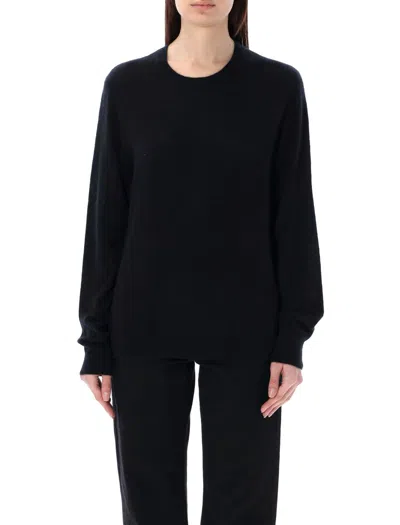 Saint Laurent Cashmere And Silk Sweater In Black