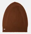 Saint Laurent Cashmere Beanie In Brown