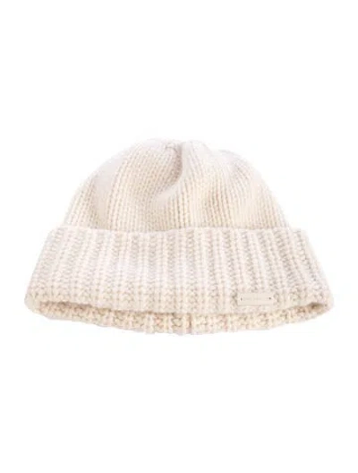 Pre-owned Saint Laurent Cashmere Beanie In Neutral