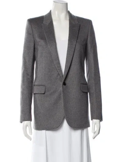Pre-owned Saint Laurent Cashmere Blazer In Gray