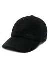 Saint Laurent Linen-blend Baseball Cap In Black