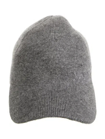 Pre-owned Saint Laurent Cashmere Cap W/tags In Gray