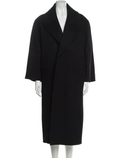 Pre-owned Saint Laurent Cashmere Coat In Black