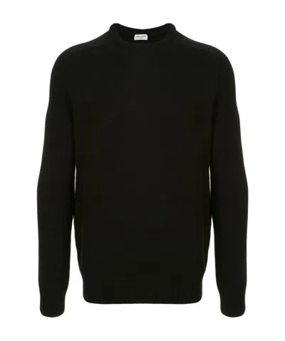 Saint Laurent Cashmere Crew Neck Jumper In Black