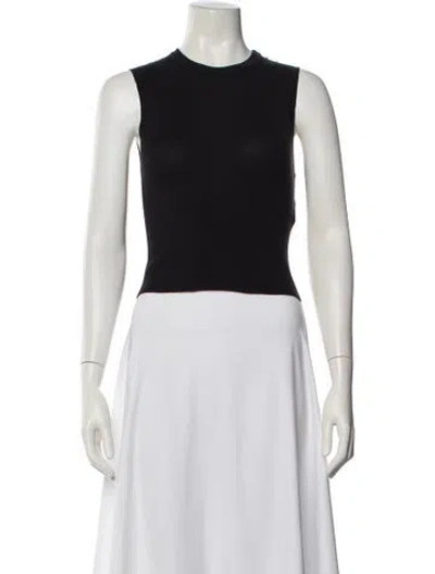 Pre-owned Saint Laurent Cashmere Crew Neck Sweater In Black