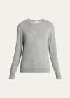 Saint Laurent Cashmere Crew Sweater In Ash Pr Blu