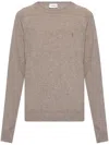 Saint Laurent Cassandre Cashmere Sweater In Brown