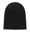 Saint Laurent Cashmere Embroidered Logo Beanie In Black