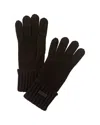 Saint Laurent Cashmere Folded Gloves In Black