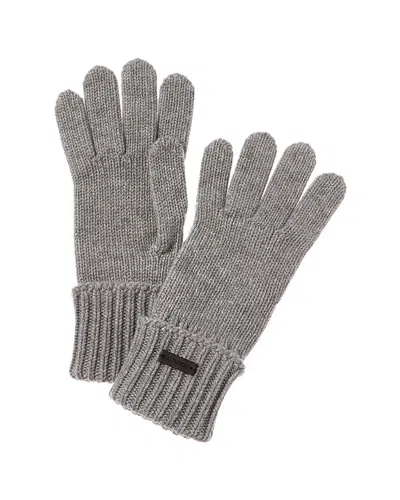 Saint Laurent Cashmere Gloves In Grey