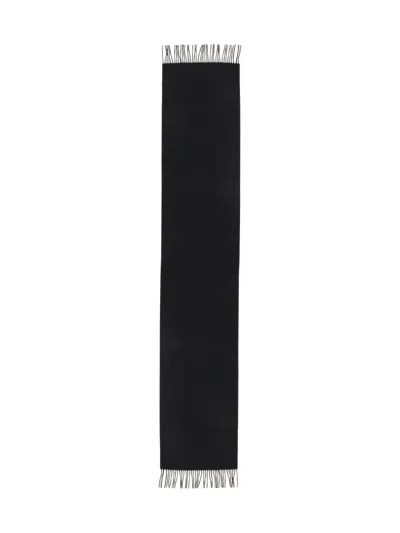 Saint Laurent Cashmere Jacquard Scarf In Black