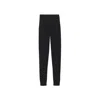 Saint Laurent Black High-waisted Leggings With Pockets In Cashmere Woman In Black