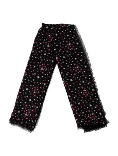 Pre-owned Saint Laurent Cashmere Printed Scarf In Multi