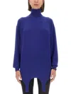 Saint Laurent Maglione In Cashmere Blu Elettrico Donna In Brown