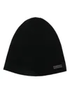 Saint Laurent Cashmere Ribbed Beanie In Black