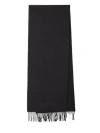 Saint Laurent Embroidered Logo Rectangular Scarf In Cashemre Jacquard Accessories