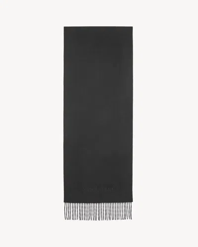 Saint Laurent Cashmere Scarf In Gray