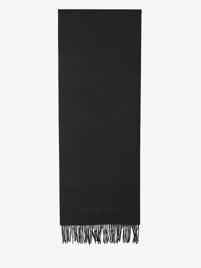 Saint Laurent Cashmere Scarf In Black
