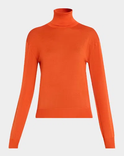 SAINT LAURENT CASHMERE-SILK TURTLENECK SWEATER