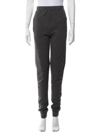 Pre-owned Saint Laurent Cashmere Straight Leg Pants In Grey