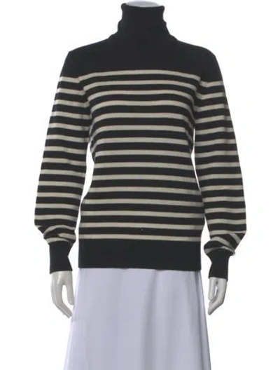 Pre-owned Saint Laurent Cashmere Striped Sweater In Neutral