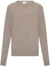Saint Laurent Cassandre Cashmere Sweater In Neutral