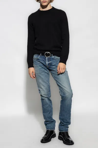 Saint Laurent Cashmere Sweater In Black