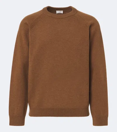 Saint Laurent Cashmere Sweater In Brown