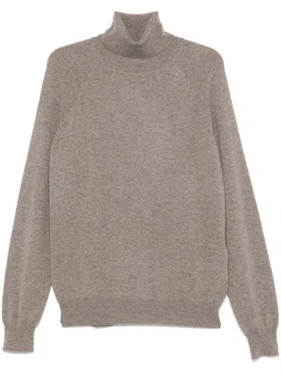 Saint Laurent Cashmere Sweater In Brown