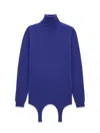 Saint Laurent Women Cashmere Sweater With Garter Detail In Multi